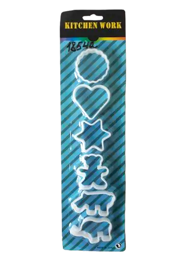 Пластикова форма для випічки печива і пряників Асорті Вирубка каттер для печива в наборі 6 штук, фото 1