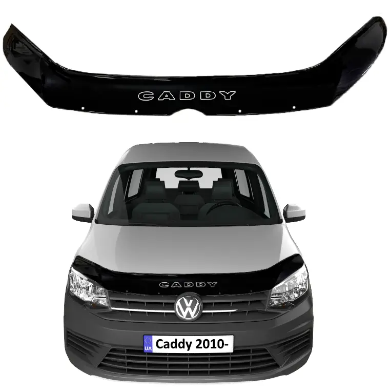 Дефлектор капота на Volkswagen Caddy III 2010-2015 після рестайлінгу, фото 1