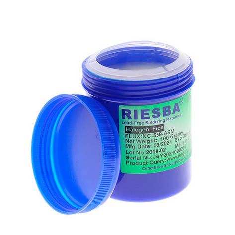 Флюс для BGA RIESBA NC-559-ASM безвідмивний, 100г, фото 1