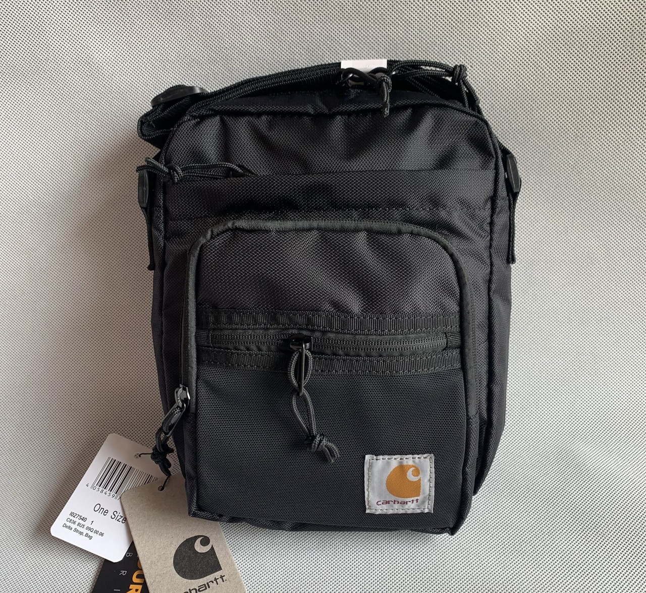 Сумка Кархарт Carhartt WIP барсетка чоловіча велика чорна. Кархарт через плече (сумка месенджер). Люкс, фото 1