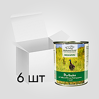 Консервированный корм Hubertus Gold Цесарка с бататом и весенним овощами 800 г (6 шт)