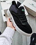 Чоловічі кросівки Lacoste Black/White, фото 4