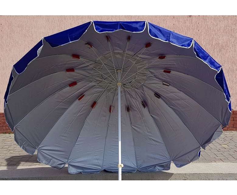 Пляжный зонт, торговый, садовый флаг Украины Umbrella 3.5 м на 16 усиленных спиц с ветровым клапаном - фото 2 - id-p1881280947