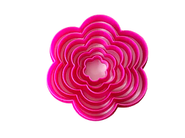 Пластикова форма для випічки печива і пряників Квіточка Вирубка каттер для печива в наборі 6 штук