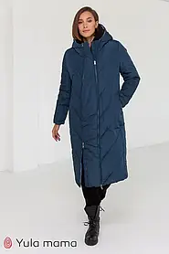 Зимове пальто для вагітних із щільної плащової тканини двостороннє 2 в 1 "Tokyo" розмір S My Secret Синій
