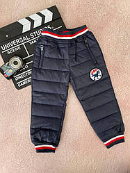 Теплі спортивні штани на хлопчика болоньєві Сині WX-2559 F&D, Синий, Для мальчиков, Осень Зима, 3 года