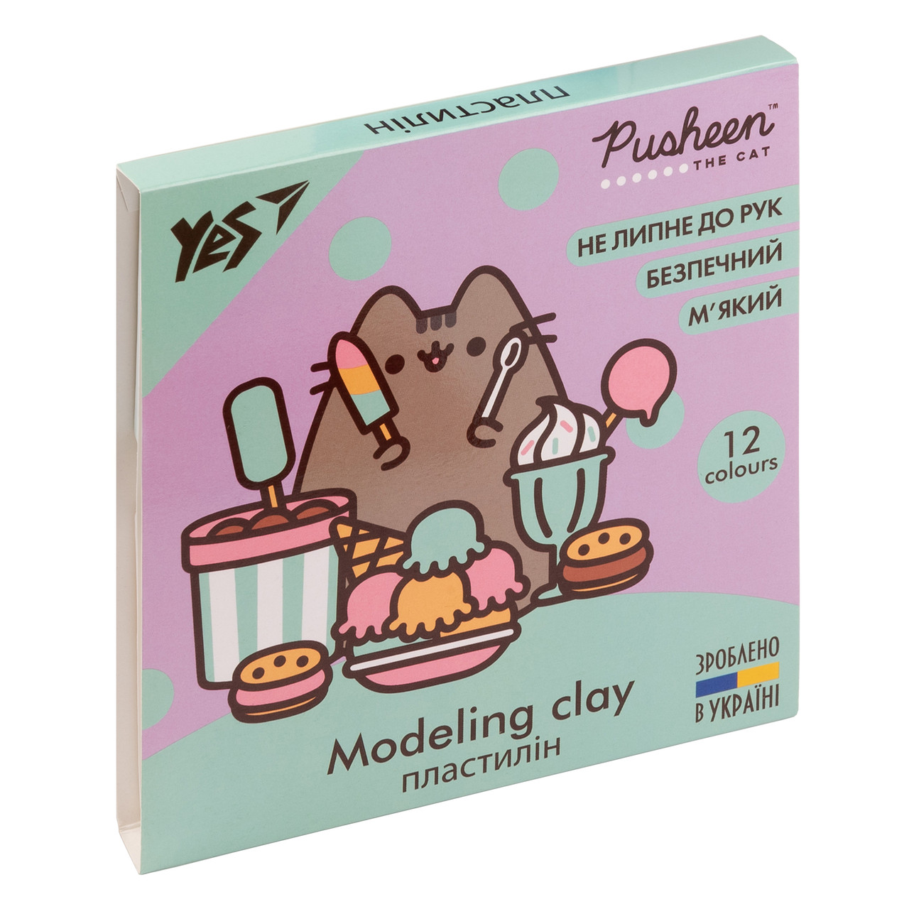 Пластилін"1 Вересня" 12кол. 240г Pusheen 540597