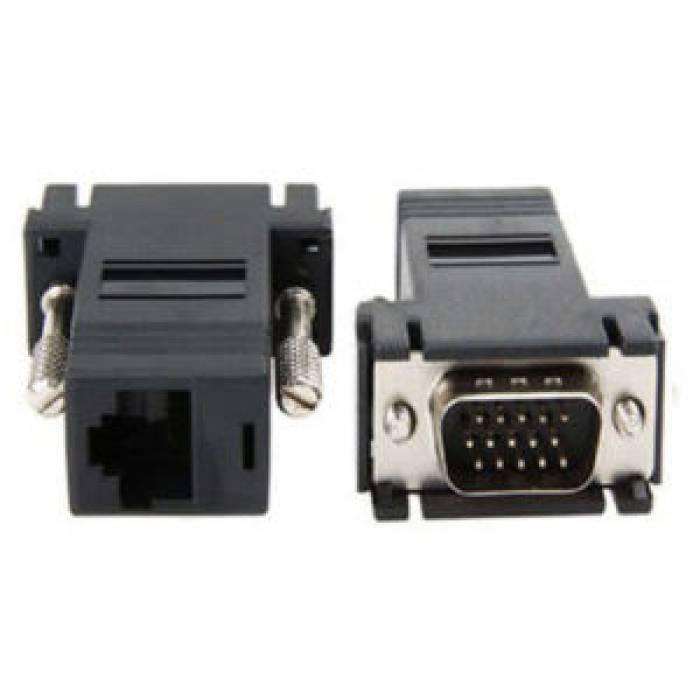 VGA подовжувач за RJ45 крученою парою до 30 м UTP тато-тато