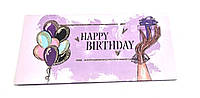 Подарочный конверт для денег "Happy Birthday"