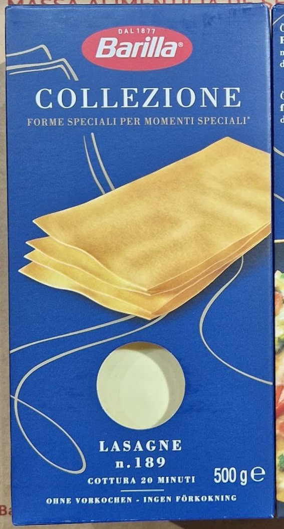 Листи для лазанії Barilla № 189 Collezione 500 г., фото 1