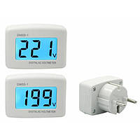 Вольтметр мережевий розетковий DM55-1, РК + підсвітка