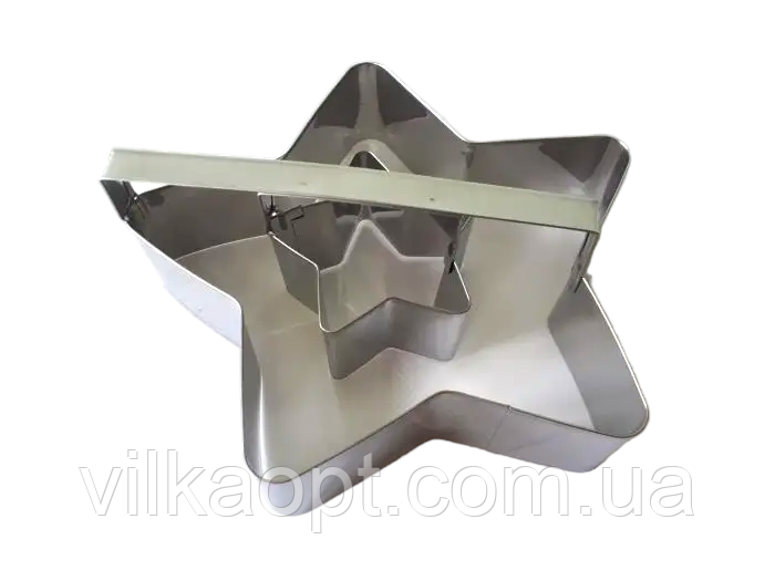 Форма для випічки печива каттер Вирубка металева Зірка L 15,5 / 6 cm