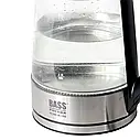 Електричний чайник з регулюванням температури та світлодіодним підсвічуванням Bass Polska чорний 1,7 л (10351), фото 5