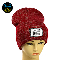 Женская шапка с отворотом - Fendi / Фенди - Красный