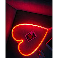 Неоновий світильник LED Lights heart Декоративна LED-серце ялинка для прикрашання та дизайну інтер'єру