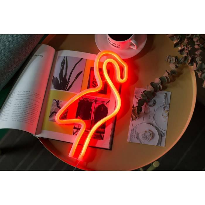 Неоновий світильник LED Lights flamingo Декоративне LED-серце фламінго для прикрашування та дизайну інтер'єру, фото 1