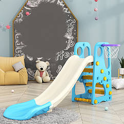 Дитяча гірка 2в1 Terrio “Classic” Блакитно-сіра 170 см