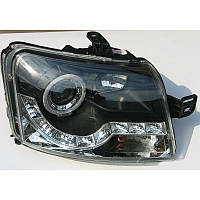 Передня альтернативна оптика для Fiat Panda 2003-2011 (чорна)