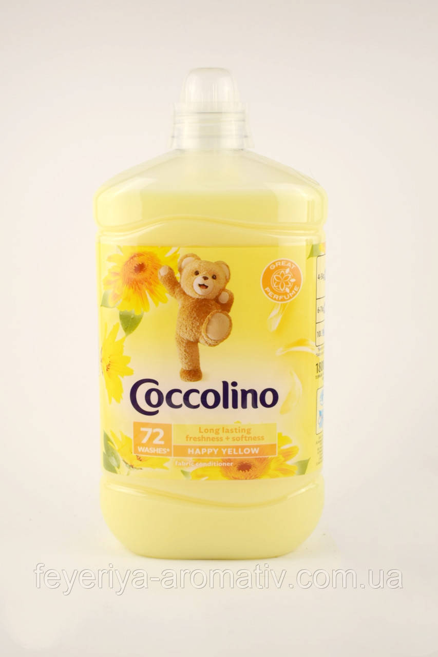 Кондиціонер для білизни Coccolino Happy Yellow 1.8л (72 прання)