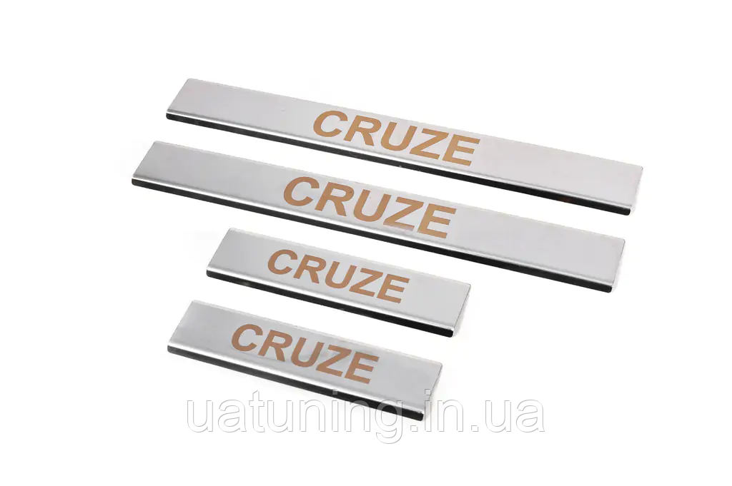 Накладки на пороги Carmos для Chevrolet Cruze 2009-2015 Хром пороги на Шевроле Круз