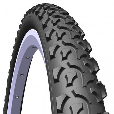 Покришка на велосипед 24" x 1,75" x 2 (47-507) Rubena Mitas RAPID чорна MTB