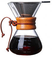 Кемекс для кофе Chemex 400 мл. с металлическим многоразовым фильтром