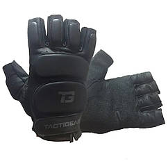 Перчатки тактичні шкіряні без пальців TACTIGEAR PS-8801 Patrol Black M