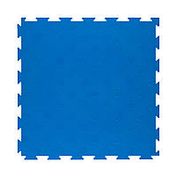 Модульное напольное покрытие универсальное ПВХ плитка Премиум Монетка - 1 м.кв. (387х387х5 мм - 7 шт.) Голубой
