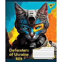 Тетрадь ученическая А5 48 листов линия YES Defenders of Ukraine