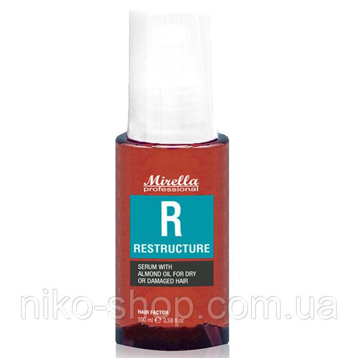 Сироватка з мигдальним маслом для сухого або пошкодженого волосся Mirella Professional RESTRUCTURE 100 мл 512926