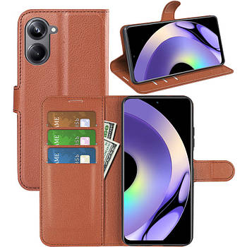 Чохол-книжка Litchie Wallet для Realme 10 Pro 5G Brown