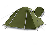 Палатка двухместный Naturehike P-Series NH18Z022-P, 210T/65D, Dark Green