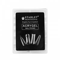 ВЕРХНИЕ ФОРМЫ ДЛЯ НАРАЩИВАНИЯ НОГТЕЙ STARLET PROFESSIONAL ACRYGEL, МИНДАЛЬ, КВАДРАТ 96 ШТ.