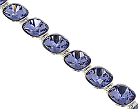 Браслет Xuping Родий с кристаллами Swarovski "Кристаллы Цвет Amethyst" доп.замок два размера 16-18,5см х 1,4см