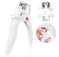 Типсоріз (кусачки) для штучних нігтів, типс з регулятором довжини Білий