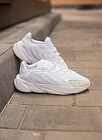 Мужские кроссовки Adidas Ozelia White Адидас Озелия белые замша текстиль рефлектив демисезон