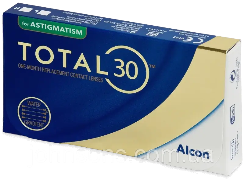 Лінзи TOTAL30 for Astigmatism 1уп (3шт) | Контактні лінзи Alcon TOTAL 30 for Astigmatism |, фото 1