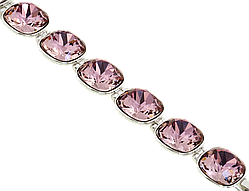 Браслет Xuping Родій із кристалами Swarovski "Кристали Колір Blush Rose" доп.замок розмір 16-18,5см х 1,4см