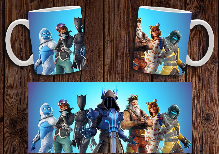 Чашка біла керамічна "Fortnite" Фортнайт ABC