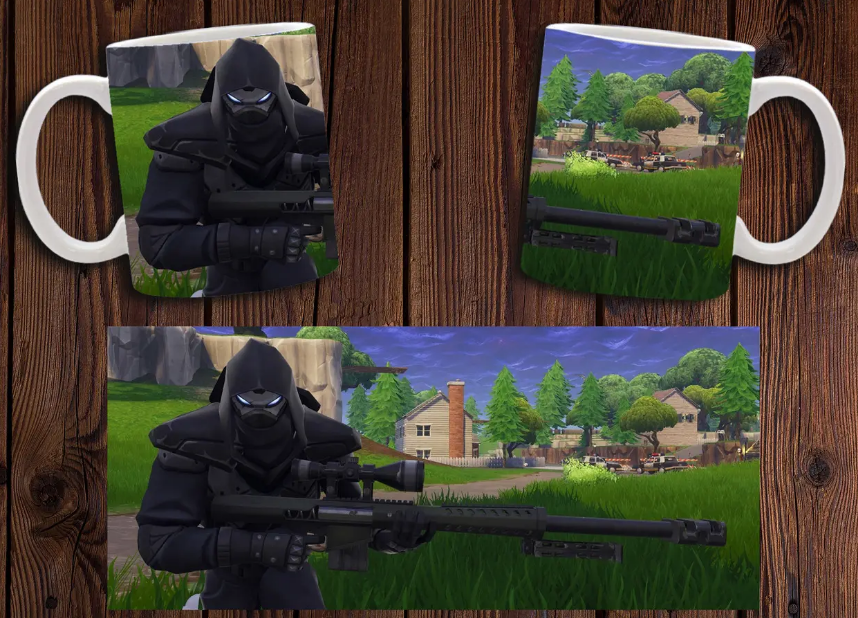 Чашка біла керамічна "Fortnite" Фортнайт ABC