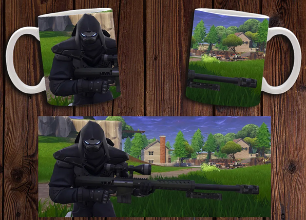 Чашка біла керамічна "Fortnite" Фортнайт ABC, фото 1