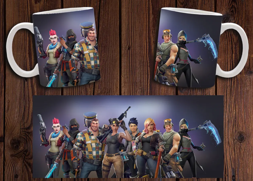 Чашка біла керамічна "Fortnite" Фортнайт ABC