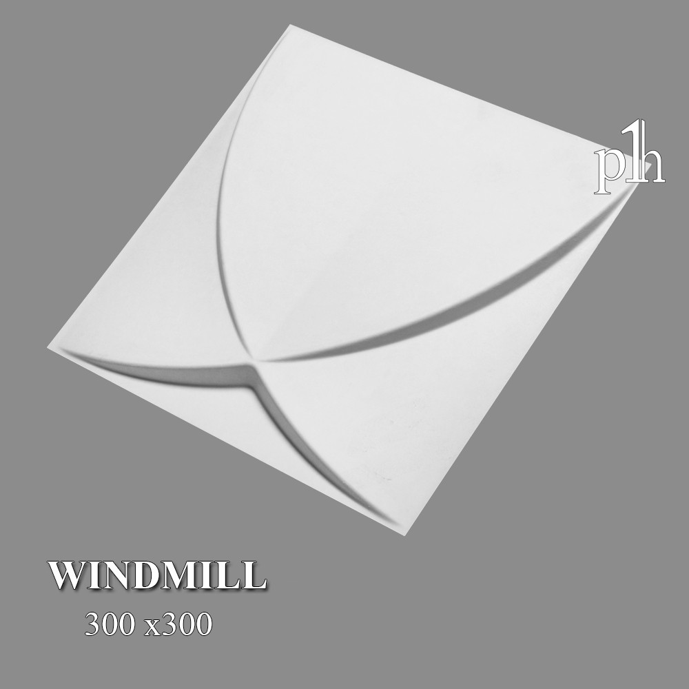 Декоративна 3d панель із бамбука 3d панель Windmill 300 x 300, фото 1