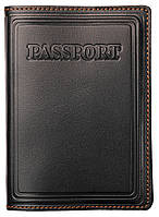 Шкіряна Обкладинка Для Паспорта, на Закордонний паспорт, на документи Villini 002 Коричневий Глянець