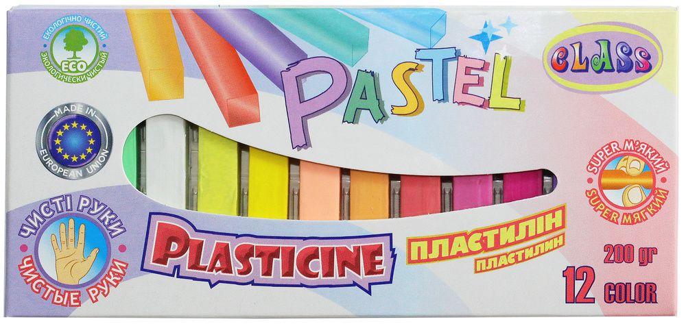 Пластилін"CLASS" Чисті руки 12кол.200г Pastel 7653C