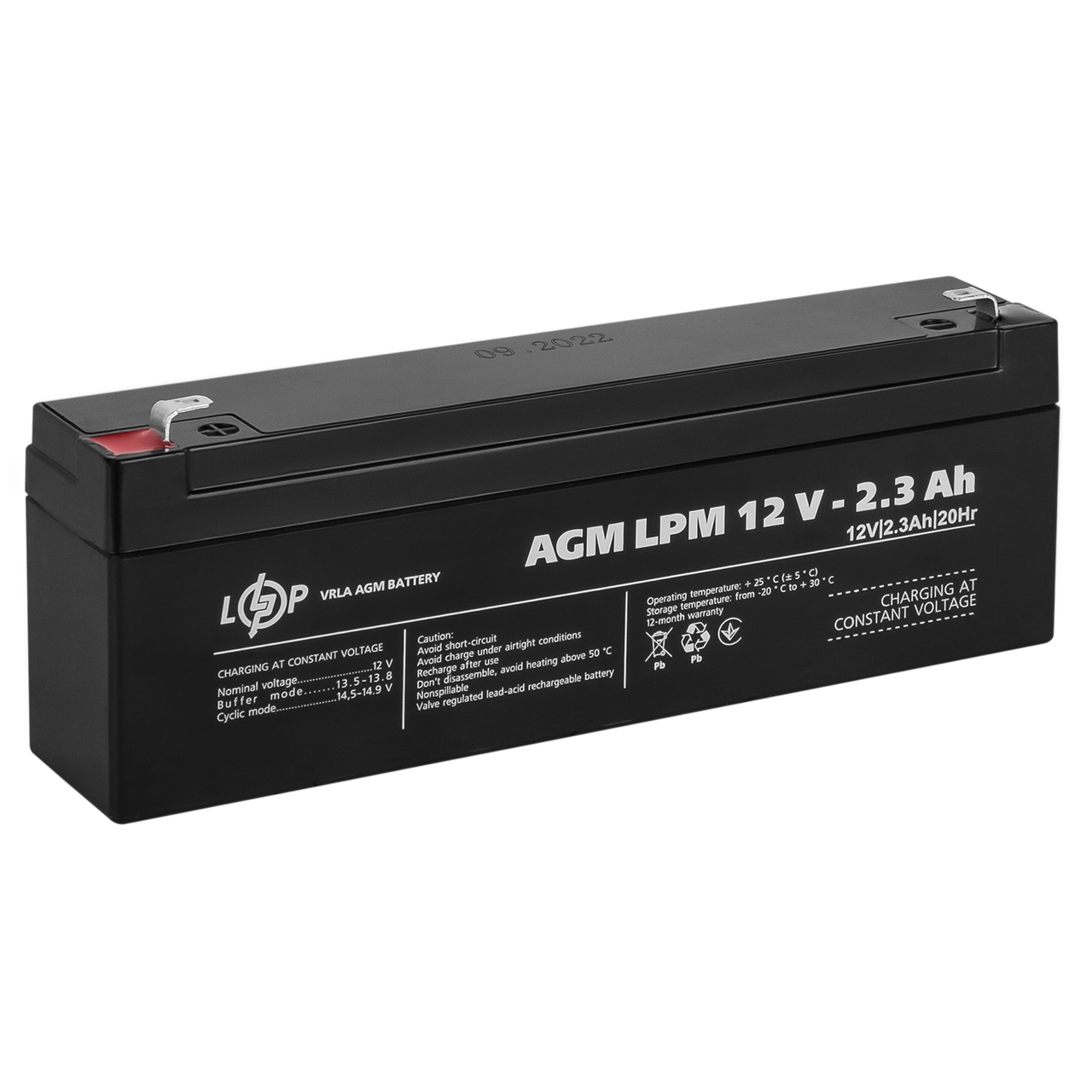 Акумулятор AGM LPM 12V - 2.3 Ah