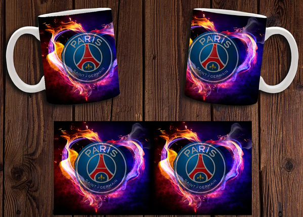 Чашка біла керамічна "ФК Парі Сен-Жермен" ПСЖ/PSG ABC, фото 1