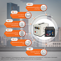 Комплект резервного живлення для котла LP (LogicPower) ДБЖ + літієва (LiFePO4) батарея (UPS B1500VA + АКБ LiFePO4 1500W), фото 3