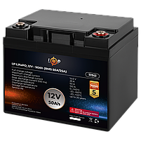 Акумулятор LP LiFePO4 12V (12,8V) - 50 Ah (640Wh) (BMS 50A/25A), фото 4