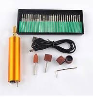 Дриль гравер бор машина для гравіювання та шліфування виробів 30 насадок